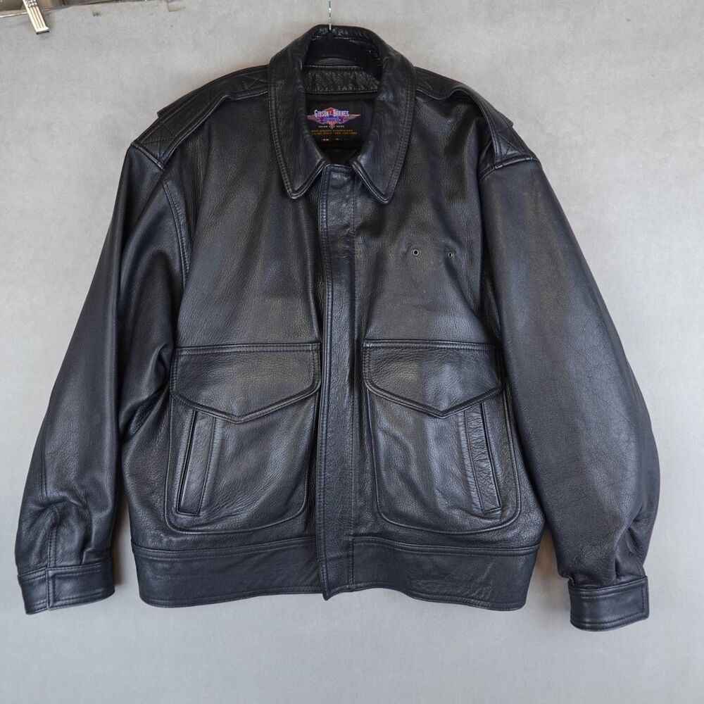 Gibson & Barnes Jacket Type A-2 Leather Bomber Flight US Army Air Force 46R